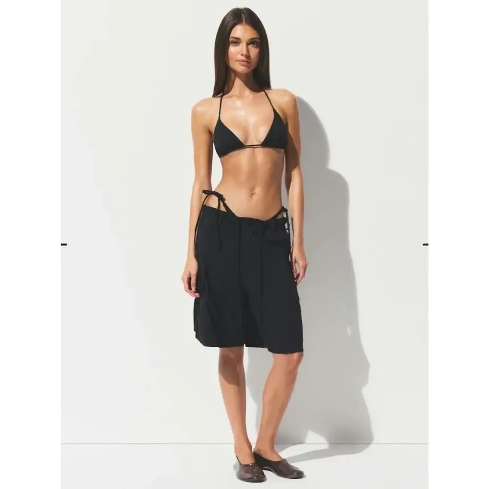 SKIMS Signature Swim Recycled Classic Black Triangle Bikini Swim Top Womens M